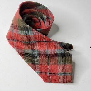 J Crew Tartan Plaid Handmade USA Wool Celtic Highland Games Scotts Clan Tie